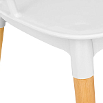 Пластиковый стул на ножках из массива бука Ferret Spiral White варинант исполнения - 5 | Loft Concept в Екатеринбурге