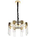 Люстра с прямоугольными хрустальными плафонами Glass Rectangles Gold Chandelier 46 варинант исполнения - 2 | Loft Concept в Екатеринбурге