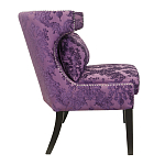 Полукресло с мягкой обивкой из жаккарда на 4-х ножках из массива березы Baroque Armchair violet варинант исполнения - 1 | Loft Concept в Екатеринбурге