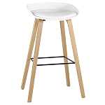 Барный стул на ножках из натурального дерева Boras White варинант исполнения - 1 | Loft Concept в Екатеринбурге