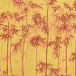 Обои ручная роспись Distant Bamboo Firefly on dyed paper варинант исполнения - 1 | Loft Concept в Екатеринбурге