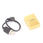 Зажигалка электронная с накладкой из натурального камня Содалит и с USB проводом для зарядки Stone Lighters варинант исполнения - 4 | Loft Concept в Екатеринбурге