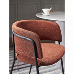 Стул полукруглый мягкий с буклированной обивкой Chair with Boucle Upholstery варинант исполнения - 6 | Loft Concept в Екатеринбурге