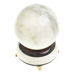 Шар декоративный на подставке из натуральных камней Змеевик и Мрамор Белый Natural Stone Spheres 10.5 см варинант исполнения - 1 | Loft Concept в Екатеринбурге