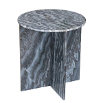 Столик кофейный с столешницей из черного мрамора Compact Black Marble Table варинант исполнения - 2 | Loft Concept в Екатеринбурге