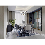 Люстра с двумя кольцами цвета хром и прозрачными хрустальными шарами по периметру Sacramento Transparent Balls Chandelier варинант исполнения - 11 | Loft Concept в Екатеринбурге