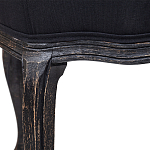 Кресло низкое в стиле прованс Черный Лен Louis French Armchair  варинант исполнения - 4 | Loft Concept в Екатеринбурге