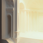 Встраиваемый в стену гипсовый светильник под покраску с арками и рельефными колоннами Antiquity Athena варинант исполнения - 9 | Loft Concept в Екатеринбурге