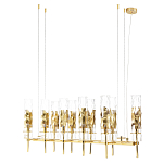 Люстра подвесная прямоугольная с 10-ю цилиндрическими плафонами LIAISON варинант исполнения - 1 | Loft Concept в Екатеринбурге