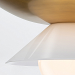 Подвесной светильник латунного цвета с конусовидным белым плафоном Quintiesse варинант исполнения - 10 | Loft Concept в Екатеринбурге