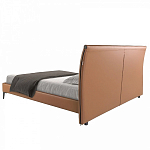 Кровать двуспальная коричневая из экокожи Modern Look варинант исполнения - 4 | Loft Concept в Екатеринбурге