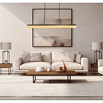 Подвесной светильник линейный из натурального камня Perfection of Geometry варинант исполнения - 8 | Loft Concept в Екатеринбурге