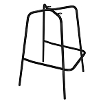 Барный стул со спинкой и подлокотниками на 4-х металлических ножках Douglas Rhombus Серый Велюр варинант исполнения - 5 | Loft Concept в Екатеринбурге