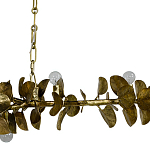 Линейная люстра Brass Eucalyptus Branches Lighting Chandelier варинант исполнения - 3 | Loft Concept в Екатеринбурге