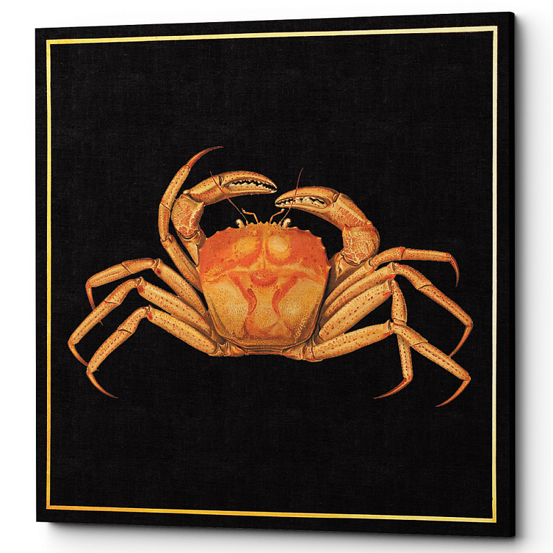 Постер Running Crab Poster Черный Оранжевый в Екатеринбурге | Loft Concept 