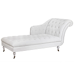 Кушетка белая с мягкой обивкой из велюра Michael Couch варинант исполнения - 1 | Loft Concept в Екатеринбурге