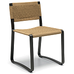 Дизайнерский стул с каркасом из металла с плетеными сиденьем и спинкой GREEN POINT Chair варинант исполнения - 1 | Loft Concept в Екатеринбурге