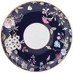 Чайный сервиз из фарфора темно-синий с рисунком цветов на 6 персон 14 предметов 300 мл Garden Whisper Porcelain Set  варинант исполнения - 3 | Loft Concept в Екатеринбурге