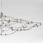 Люстра подвесная с тонкой металлической конструкцией цвета хром Quasar варинант исполнения - 3 | Loft Concept в Екатеринбурге