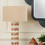 Настольная лампа с узором вдоль колоннообразного основания Brick Surface варинант исполнения - 4 | Loft Concept в Екатеринбурге