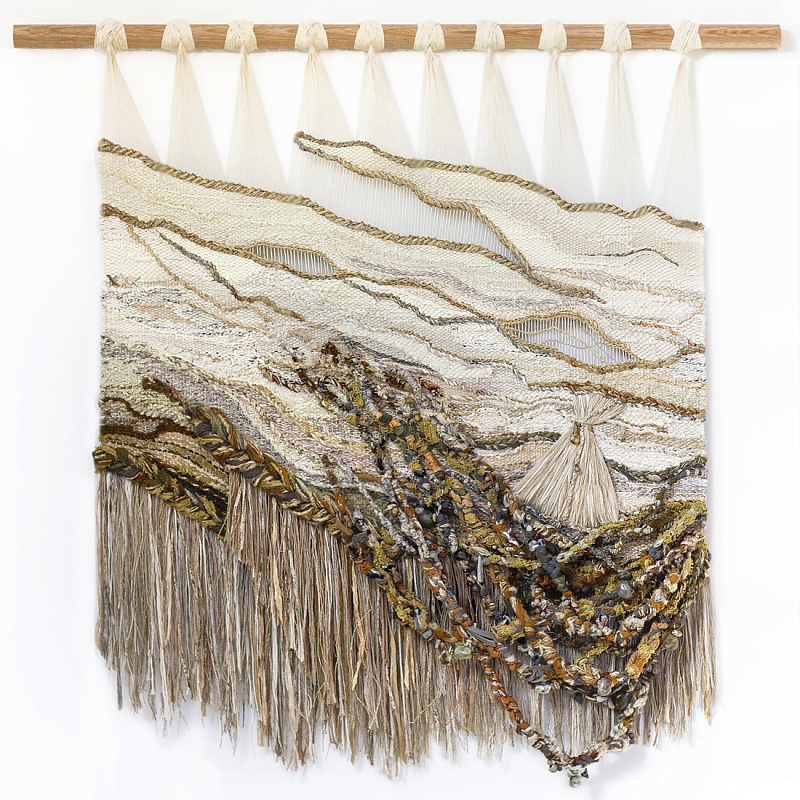 Большой Гобелен ручная работа Wabi-Sabi I Коричневый Бежевый в Екатеринбурге | Loft Concept 