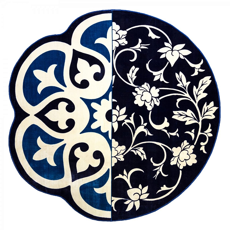 Ковер Seletti Hybrid Andria Синий Белый в Екатеринбурге | Loft Concept 