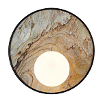 Бра круглое с каменным диском в металлической раме Sandstone Painting варинант исполнения - 1 | Loft Concept в Екатеринбурге