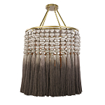 Люстра плетеная с кисточками на золотистом каркасе Boho Tassel Chandelier варинант исполнения - 2 | Loft Concept в Екатеринбурге