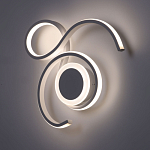 Бра белого цвета с изогнутыми световыми линиями и круглым основанием Luke Lampco Tracer Lamp варинант исполнения - 2 | Loft Concept в Екатеринбурге