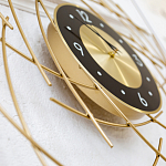 Часы настенные из металла с чёрным циферблатом Current Time варинант исполнения - 3 | Loft Concept в Екатеринбурге