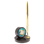 Часы настольные с ручкой из натурального камня Stone Clock варинант исполнения - 2 | Loft Concept в Екатеринбурге