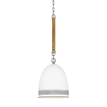 Подвесной светильник белый колоколообразный с декоративной обмоткой из веревки Hinkley варинант исполнения - 1 | Loft Concept в Екатеринбурге