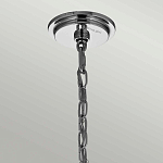 Люстра круглая цвета хром с вертикальными стеклянными трубками и круглыми подвесками Kichler варинант исполнения - 3 | Loft Concept в Екатеринбурге