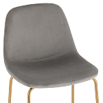 Барный стул на золотистых ножках VENDRAMIN Grey варинант исполнения - 6 | Loft Concept в Екатеринбурге