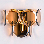 Бра с круглыми стеклянными подвесками Cardiel Amber Glass Wall Lamp варинант исполнения - 2 | Loft Concept в Екатеринбурге