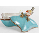 Фарфоровая шкатулка с птицей Eden Garden Blue варинант исполнения - 5 | Loft Concept в Екатеринбурге