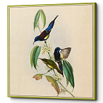 Постер на холсте с изображением птиц и цветов Blooming Birds Poster варинант исполнения - 4 | Loft Concept в Екатеринбурге