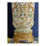 Ваза из фарфора на бронзовом основании Turquoise Blooming Garden варинант исполнения - 6 | Loft Concept в Екатеринбурге