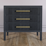 Тумба Primo  с тремя ящиками шпон Черный дуб варинант исполнения - 2 | Loft Concept в Екатеринбурге