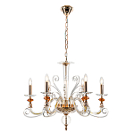 Люстра с 6-ю лампочками и изогнутыми прозрачными элементами из стекла Twisted Glass Candles Chandelier варинант исполнения - 2 | Loft Concept в Екатеринбурге