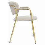 Стул Singer Chair с подлокотниками серый на золотистых ножках варинант исполнения - 2 | Loft Concept в Екатеринбурге