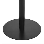 Круглый обеденный стол с белой мраморной столешницей White Tabletop on Black Base варинант исполнения - 5 | Loft Concept в Екатеринбурге