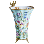 Ваза со стрекозой из фарфора с бронзовыми элементами Paradise Dragonfly варинант исполнения - 2 | Loft Concept в Екатеринбурге