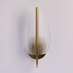 Бра с изогнутым рельефным плафоном Textured Glass варинант исполнения - 3 | Loft Concept в Екатеринбурге