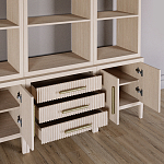 Модульный стеллаж Primo из трех составных элементов Светлый дуб варинант исполнения - 5 | Loft Concept в Екатеринбурге