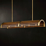 Люстра линейная полукруглой формы Wooden Horseshoe варинант исполнения - 7 | Loft Concept в Екатеринбурге
