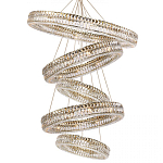 Вертикальная Многоярусная композиция из круглых Хрустальных светильников Elizabeth Золото варинант исполнения - 1 | Loft Concept в Екатеринбурге