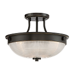 Потолочный светильник со стеклянным плафоном в виде купола Quoizel варинант исполнения - 7 | Loft Concept в Екатеринбурге