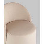 Пуф Loreen со спинкой вращающийся велюр молочный варинант исполнения - 2 | Loft Concept в Екатеринбурге