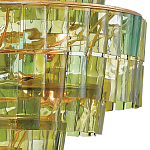 Люстра круглая каскадная Glow of Green Shades зеленое стекло варинант исполнения - 1 | Loft Concept в Екатеринбурге